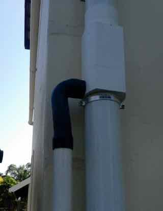 RS110 rainwater filter installed
