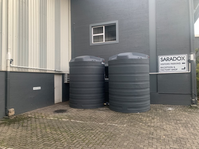 Rainwater harvesting at a factory