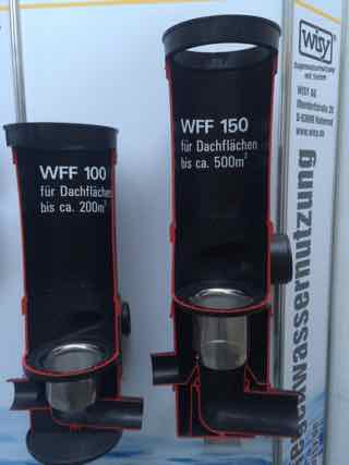 Demo model of WISY inline rainwater filter