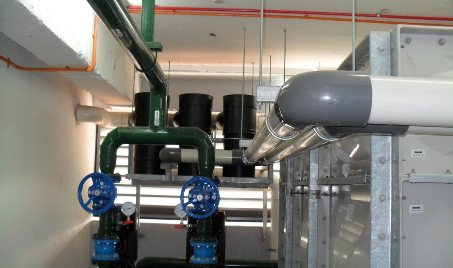 WISY primary rainwater filter installation 